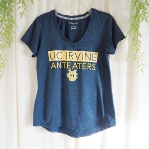 Champion UC Irvine, UCI, V-Neck Tee Navy Blue Sm